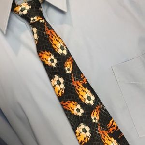 Roberto Cellini Blazing Soccer Balls Tie